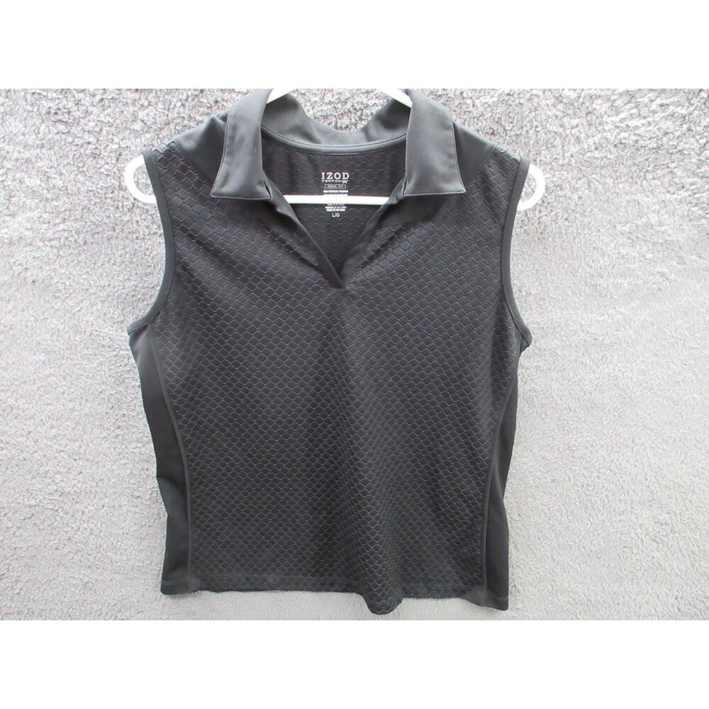IZOD Cool Fx Performx Golf Tank Textured Sleeveless Active Shirt Women Large